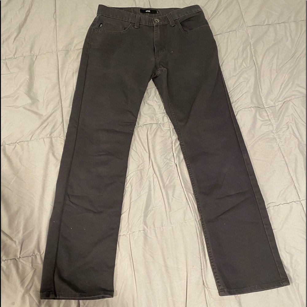 vans black pants 30